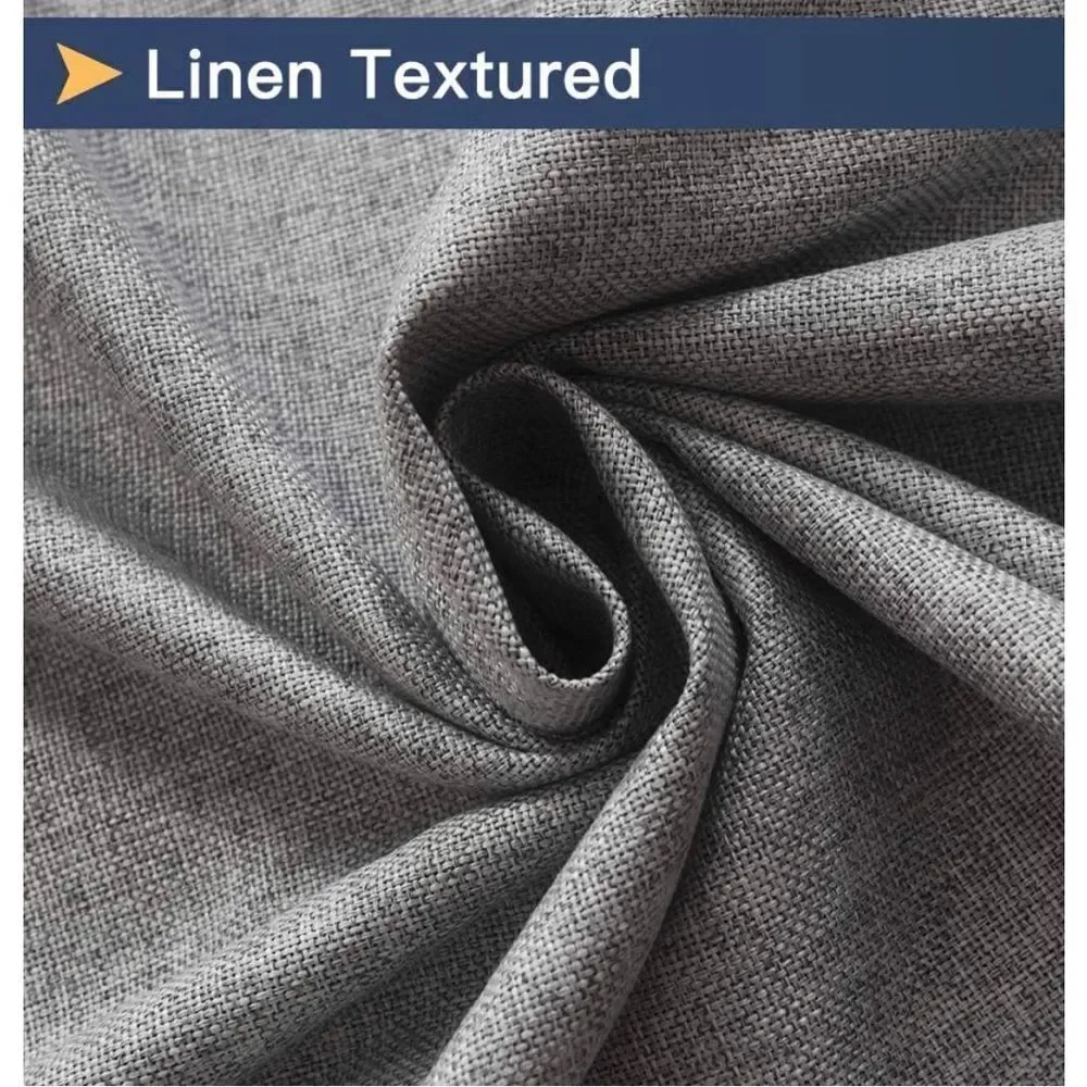 NEW Curtains Linen Look Blackout Grommet W100 x L84